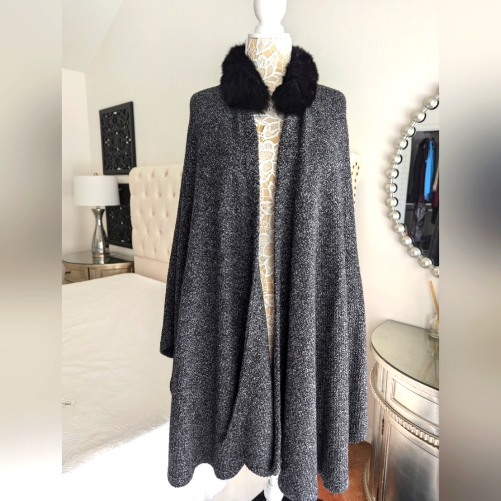Wool and fur collared Cape